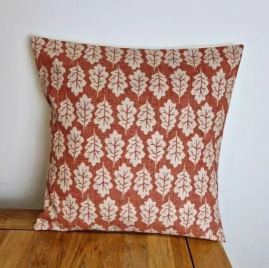 iLiv Great Oak Leaf Paprika Orange Cushion Cover
