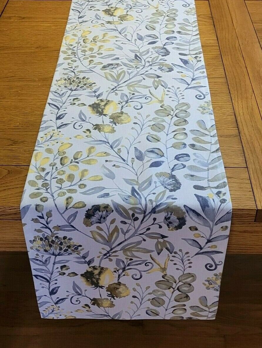 Table Runner Ashley Wilde Whitwell Buttercup Floral Design 36" 48" 54" 60" 64" 72" 84" 96" 104" Handmade - CushionCoverAndDecor