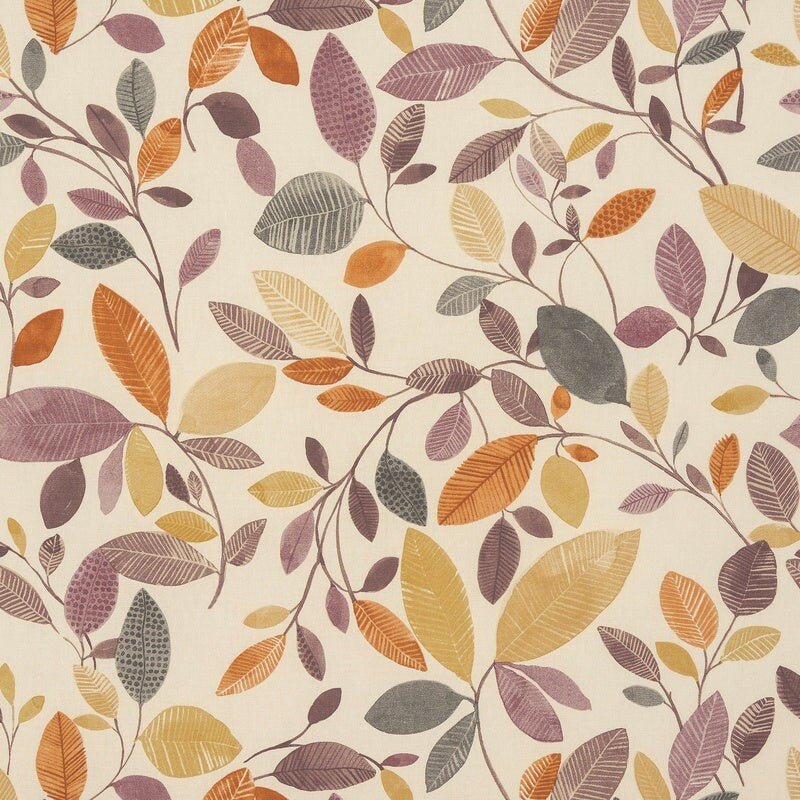 Table Runner Molveno Burnt Orange Leaf Design 36" 48" 54" 60" 64" 72" 84" 96" 104" Handmade 100% Cotton - CushionCoverAndDecor