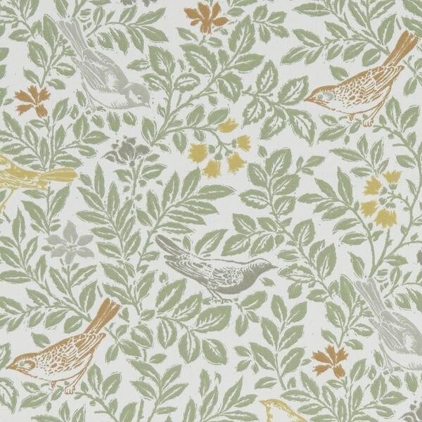 Table Runner , Napkins Bird Song Autumn Green Orange Yellow Bird Floral Design 36" 48" 54" 60" 64" 72" 84" 96" 104" , Table Runner UK - CushionCoverAndDecor