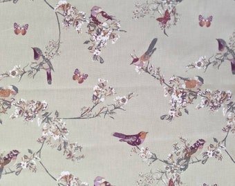Tablecloth, Napkins Beautiful Birds Floral Blue , Sage Green Design , Tablecloth UK - CushionCoverAndDecor