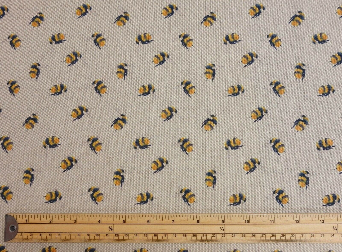 Tablecloth, Napkins Bee Bumblebee Linen-Look Cotton-Rich Fabric Design , Tablecloth UK - CushionCoverAndDecor