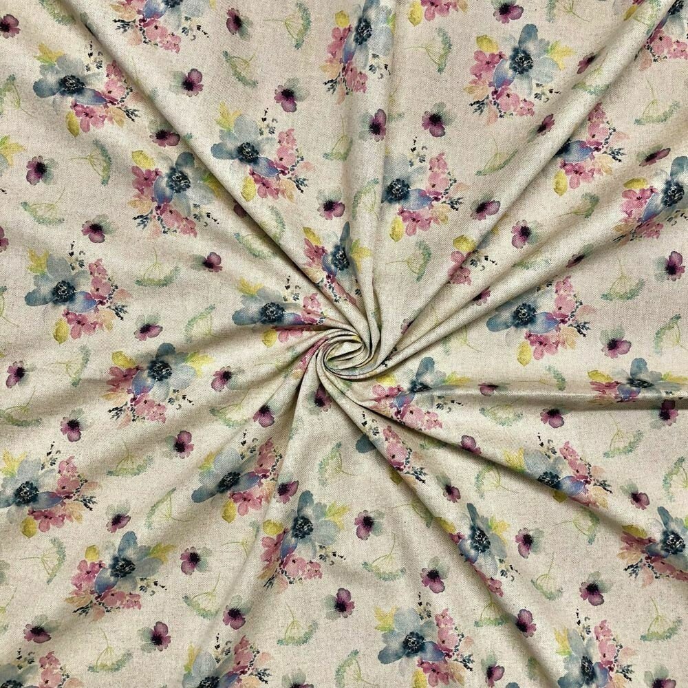 Tablecloth , Napkins Botanical Flowers Autumn Design , Tablecloth UK 100% Cotton - CushionCoverAndDecor