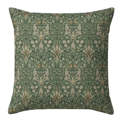 William Morris Snakeshead Forest Green Cushion Cover