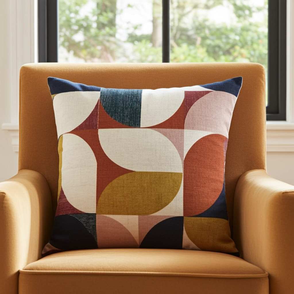 Reno Retro Geometric Cushion Cover