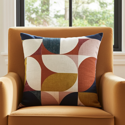 Reno Retro Geometric Cushion Cover