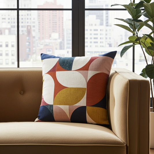 Reno Retro Geometric Cushion Cover