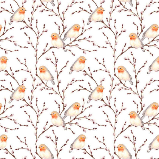 Winter Robin Christmas Tablecloth Available In Many Sizes