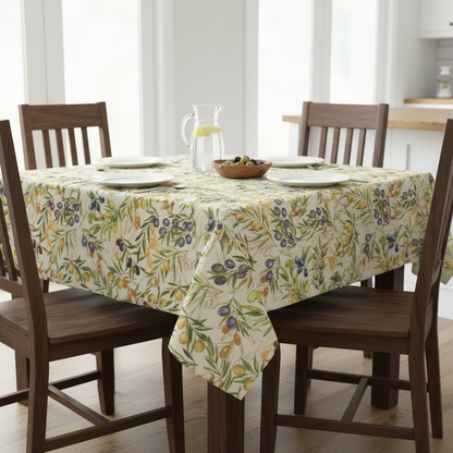 Tischdecke aus Olivenzweigen