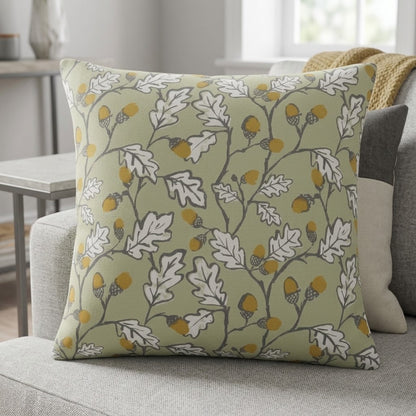 Acorn Trail Sage Green Cushion Cover