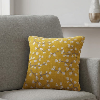 Ashley Wilde Myla Sunflower Cushion Cover, Cotton Throw Pillow, Handmade UK