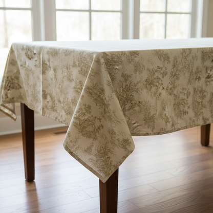 Toile de Jouy Tovaglia vintage beige francese