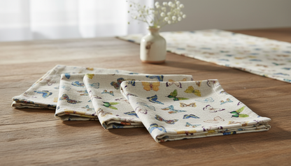 Butterfly Garden Cotton Tablecloth