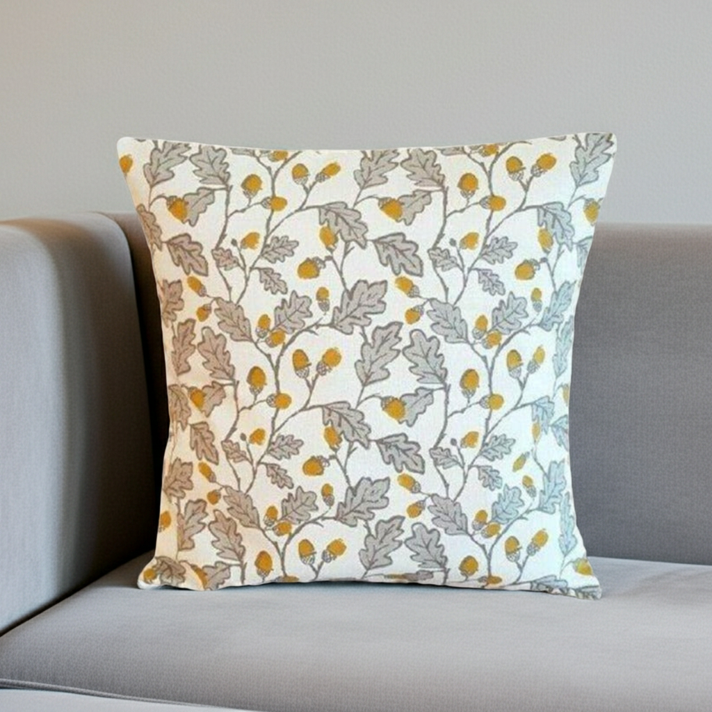 Acorn Trail Natural Cushion Cover