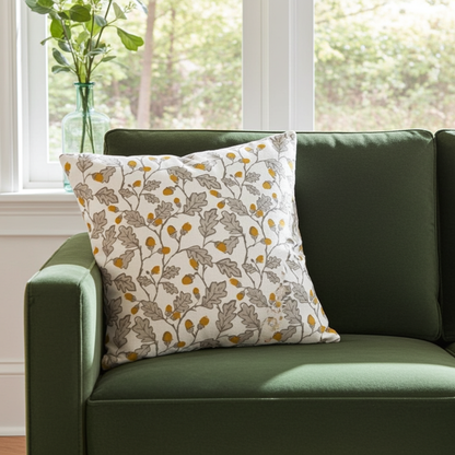Acorn Trail Natural Cushion Cover