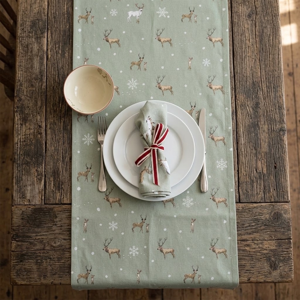 Sophie Allport Christmas Stags Table Runner