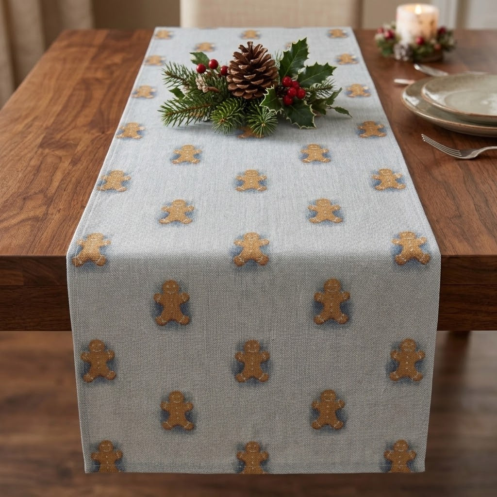 Gingerbread Man Christmas Table Runner