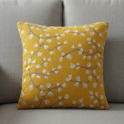 Ashley Wilde Myla Sunflower Cushion Cover, Cotton Throw Pillow, Handmade UK