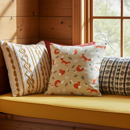 Federa per cuscino, motivo geometrico rosso cannella cedro 25,4 cm, 30,5 cm, 35,6 cm, 40,6 cm, 43,2 cm, 50,8 cm, 55,9 cm, 60,9 cm, 66,4 cm, 66 cm, 100% cotone