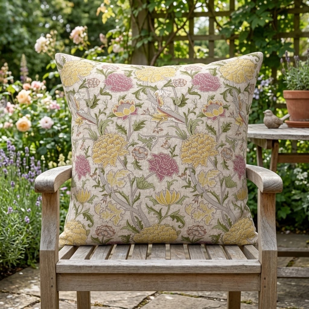 William Morris Cray Floral Stardust Cushion Cover