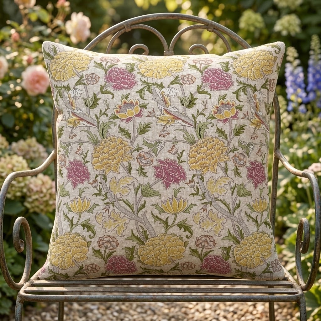 William Morris Cray Floral Stardust Cushion Cover