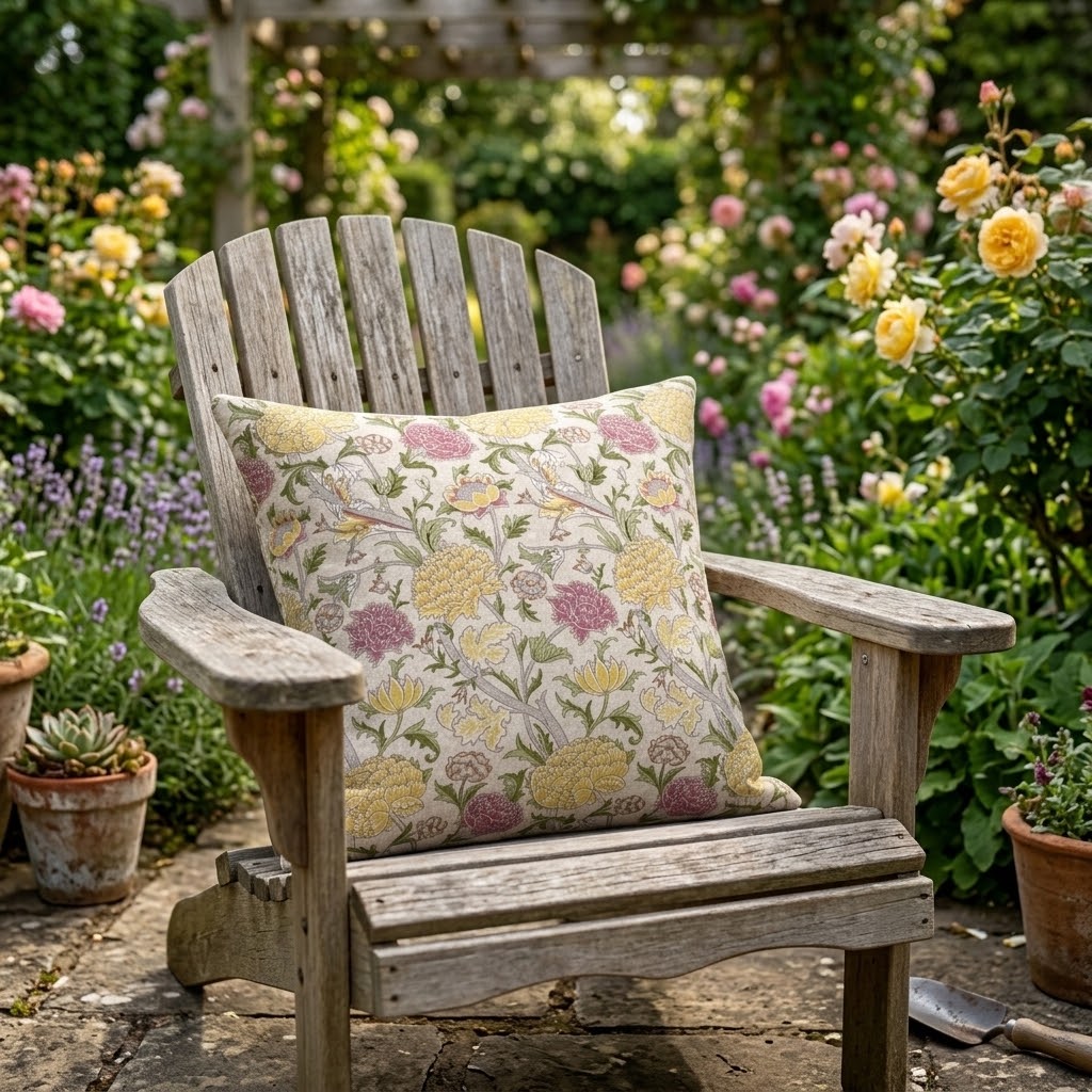 William Morris Cray Floral Stardust Cushion Cover