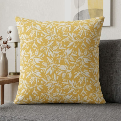 Berry Clusters Ochre Yellow Floral Cushion Cover