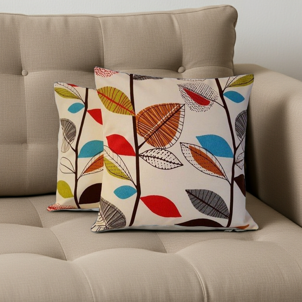 Autumn Leaves Cinnamon Cushion Cover