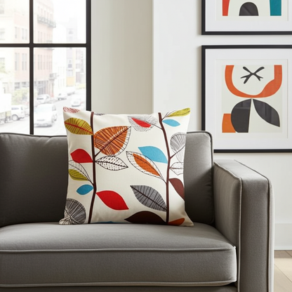 Autumn Leaves Cinnamon Cushion Cover
