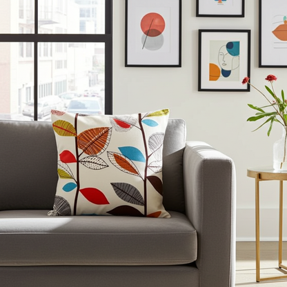Autumn Leaves Cinnamon Cushion Cover