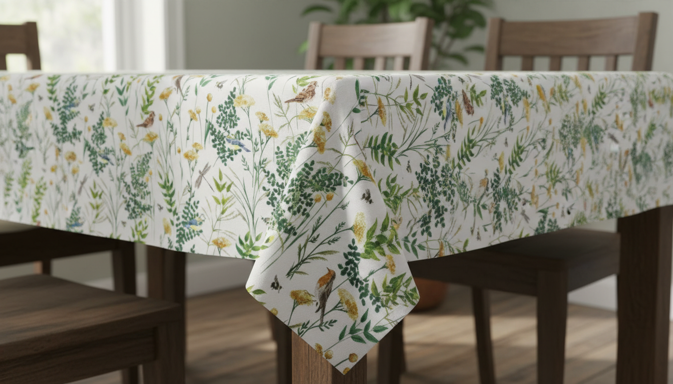 Botanical Birds & Blooms Tablecloth