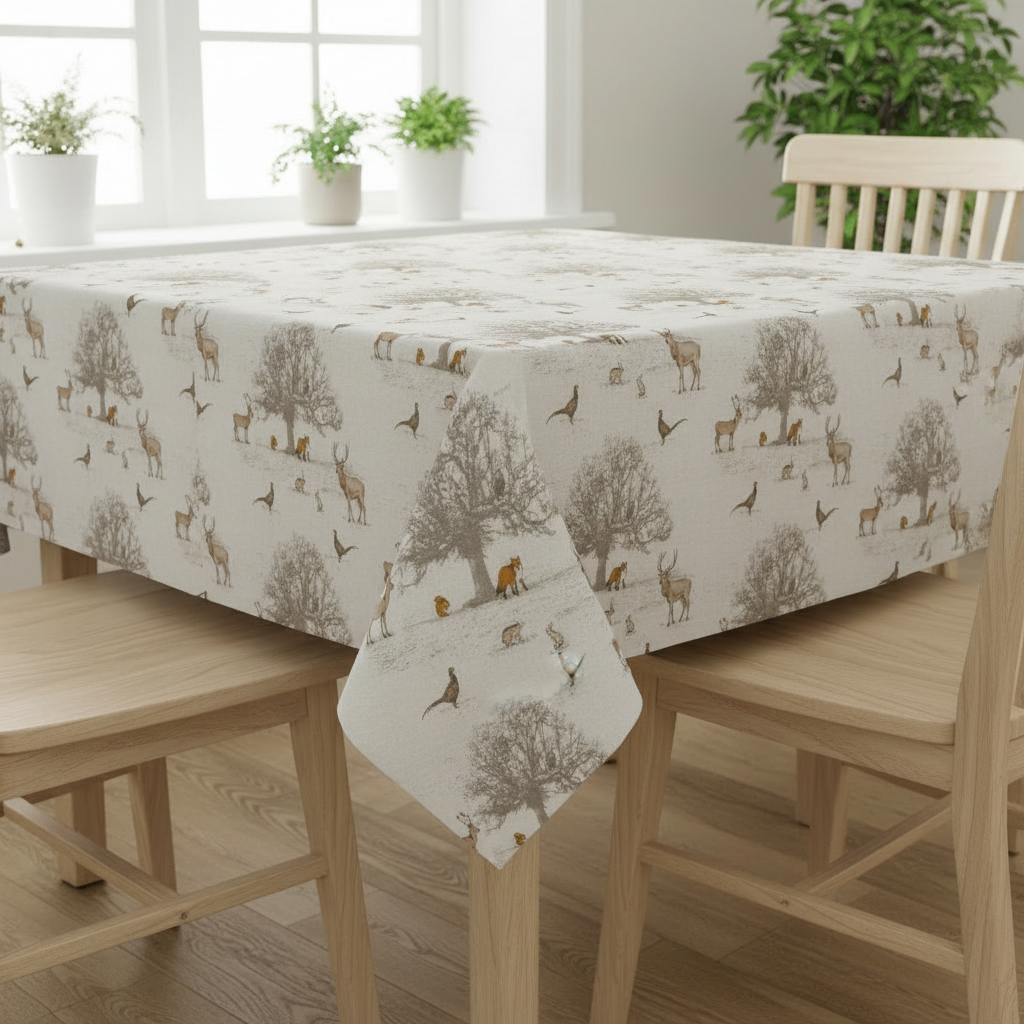 Tatton Autumn Woodland Cotton Tablecloth