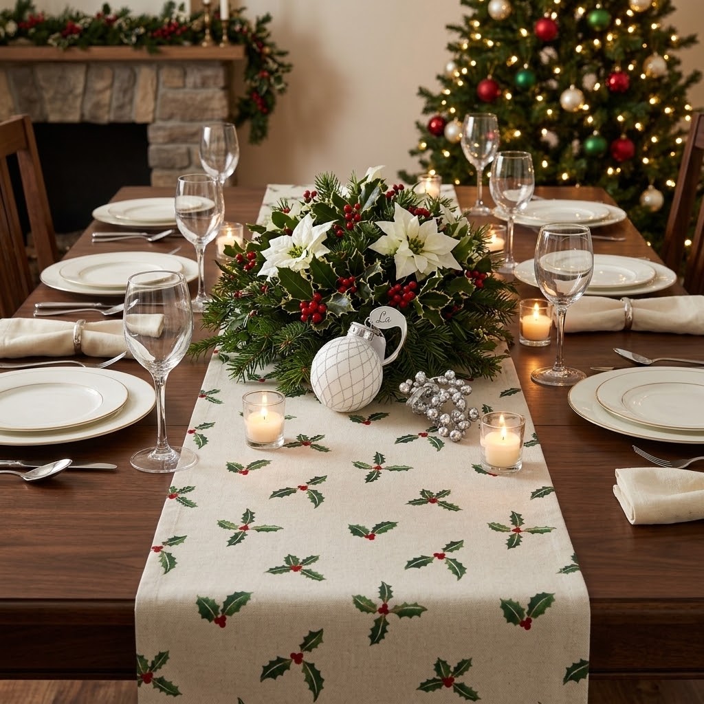 Sophie Allport Tischläufer „Zuhause zu Weihnachten“