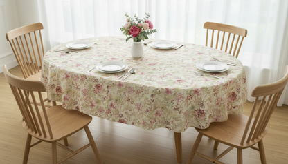 Watercolour Flowers Floral Tablecloth