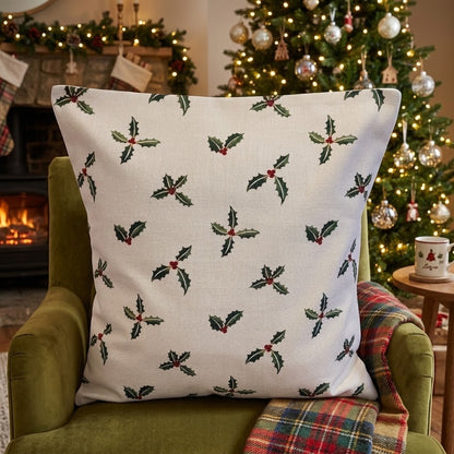 Sophie Allport Kissenbezug „Stechpalme und Beeren“