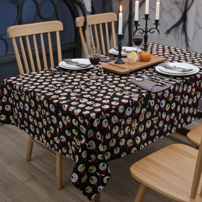 Gory Blood Soaked Eyeballs Halloween Tablecloth