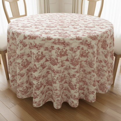 Toile de Jouy Vintage französische rote Tischdecke