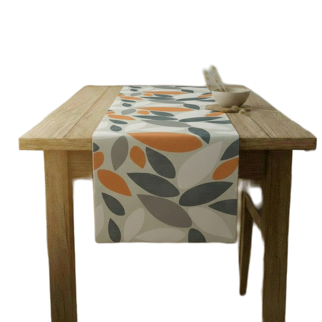 Pimlico Orange Mango Leaves Table Runner
