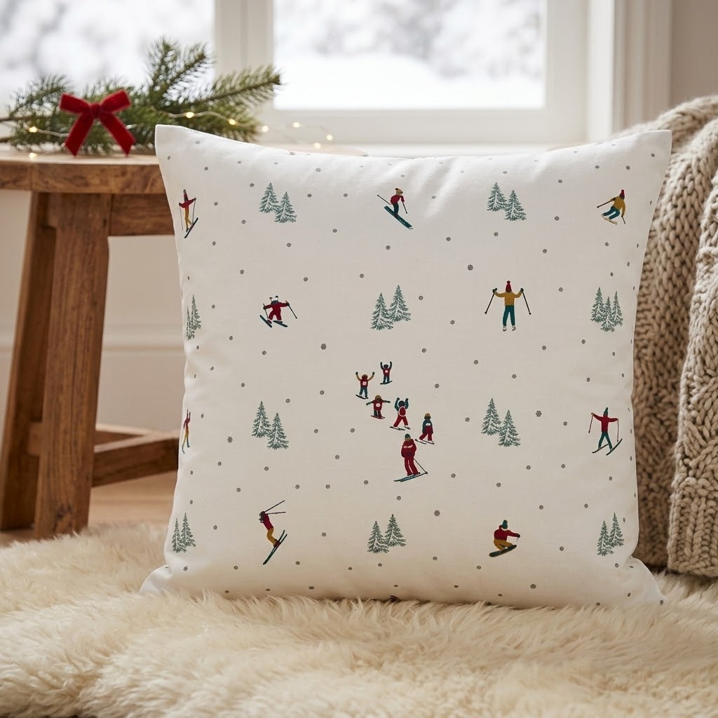 Sophie Allport Skiing Cushion Cover