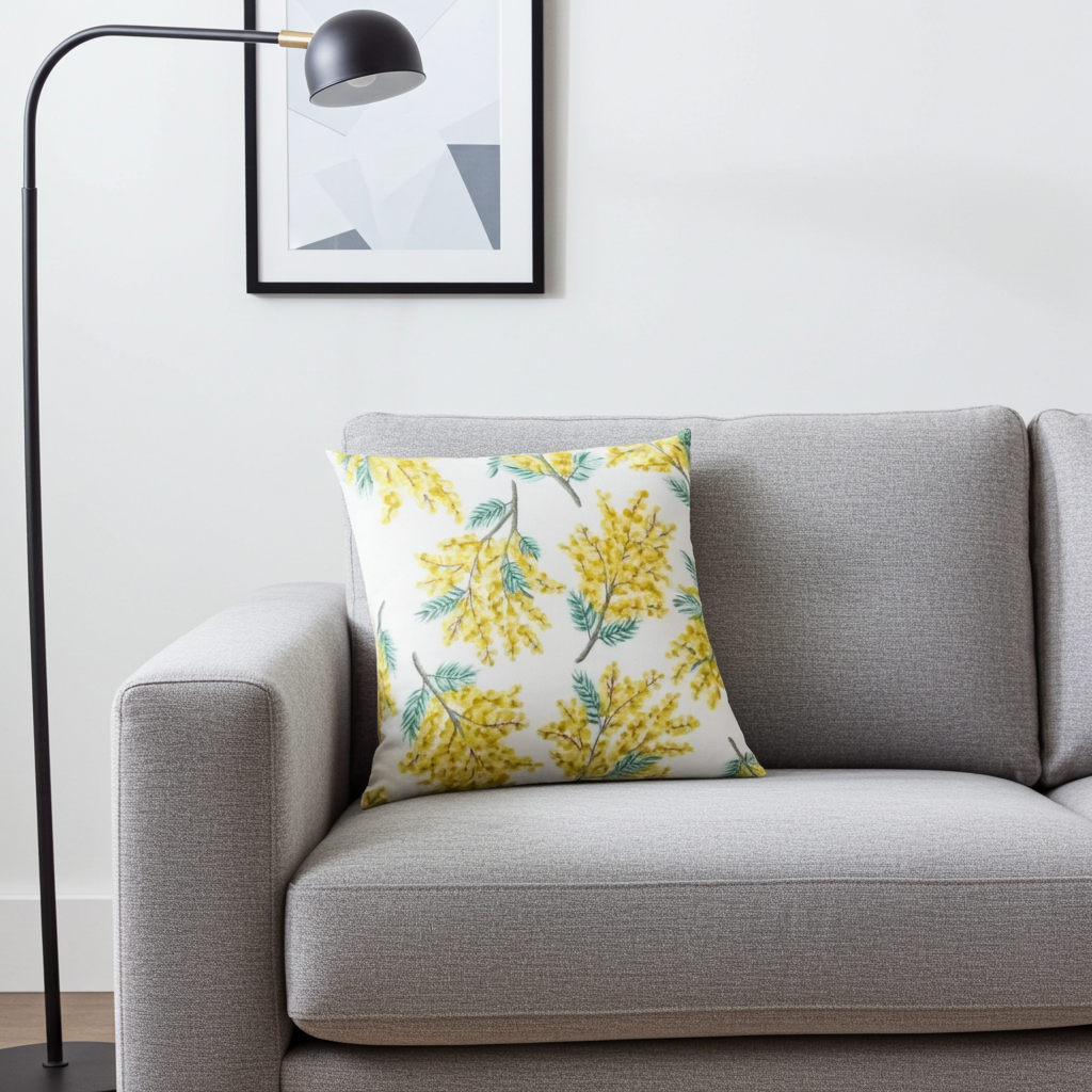 Cath Kidston Mimosa Blossom Citrine Cushion Cover