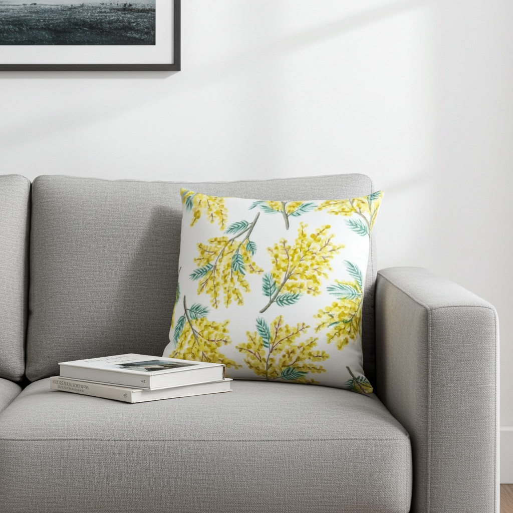 Cath Kidston Mimosa Blossom Citrine Cushion Cover
