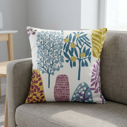Tree Blossom Trad Heather Purple Olive Cushion Cover