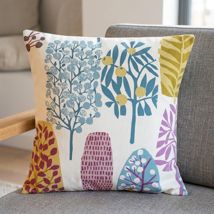 Tree Blossom Trad Heather Purple Olive Cushion Cover