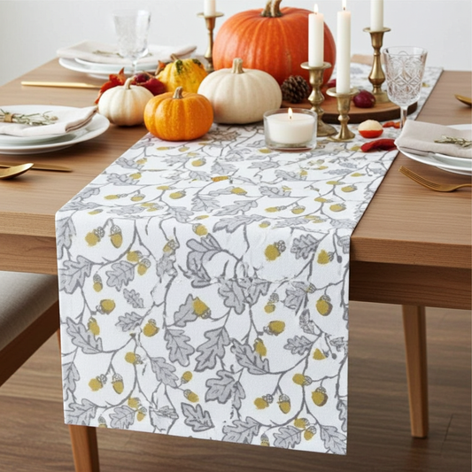 Acorn Trail Autumn Fall Table Runner