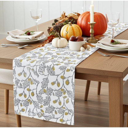Acorn Trail Autumn Fall Table Runner