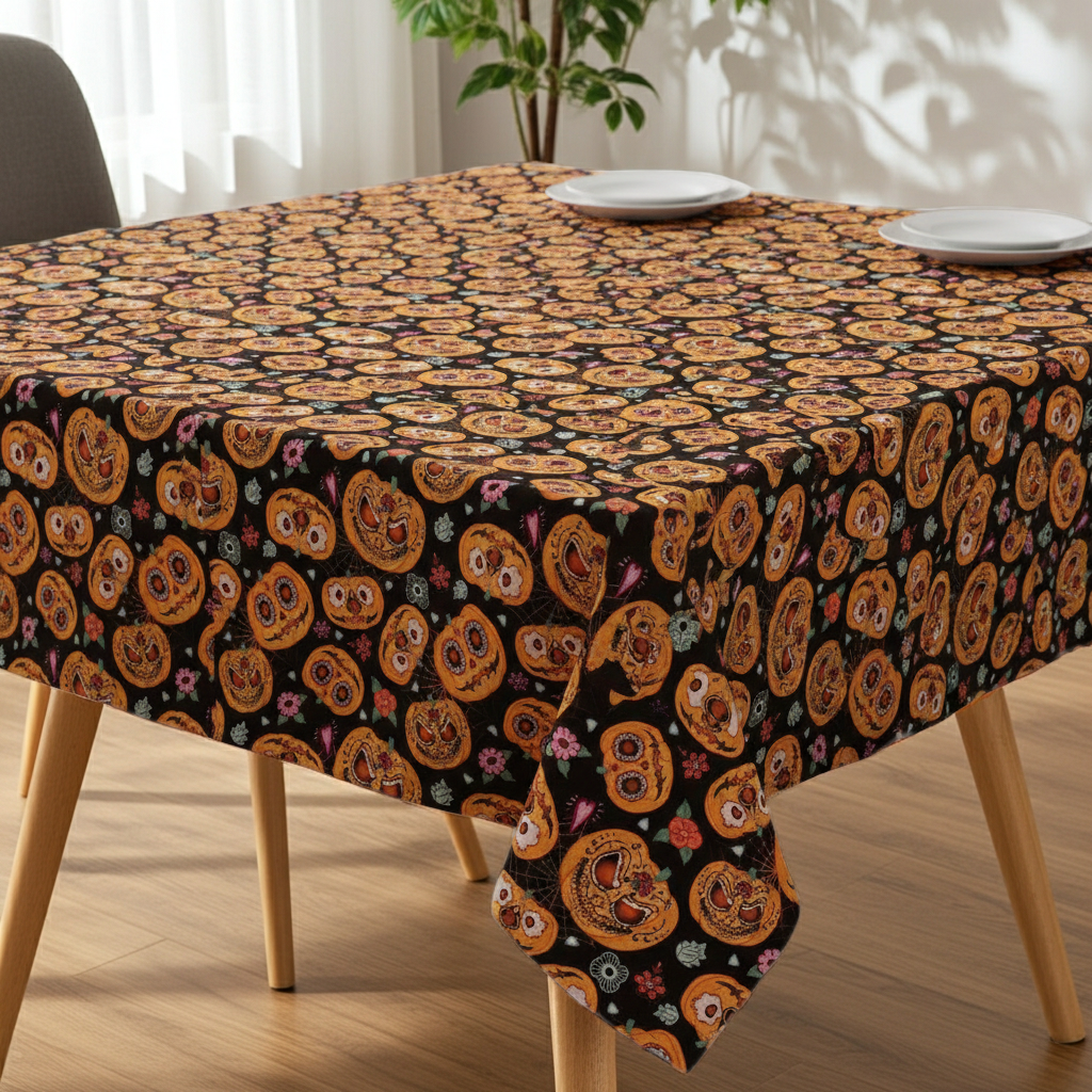 Jekyll & Hyde Pumpkins Halloween Tablecloth