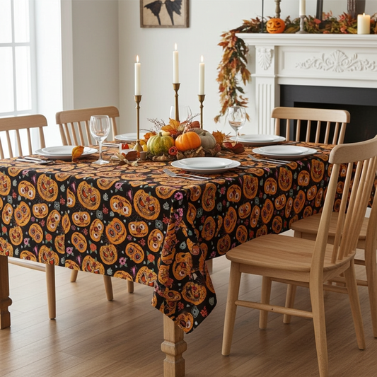 Jekyll & Hyde Pumpkins Halloween Tablecloth