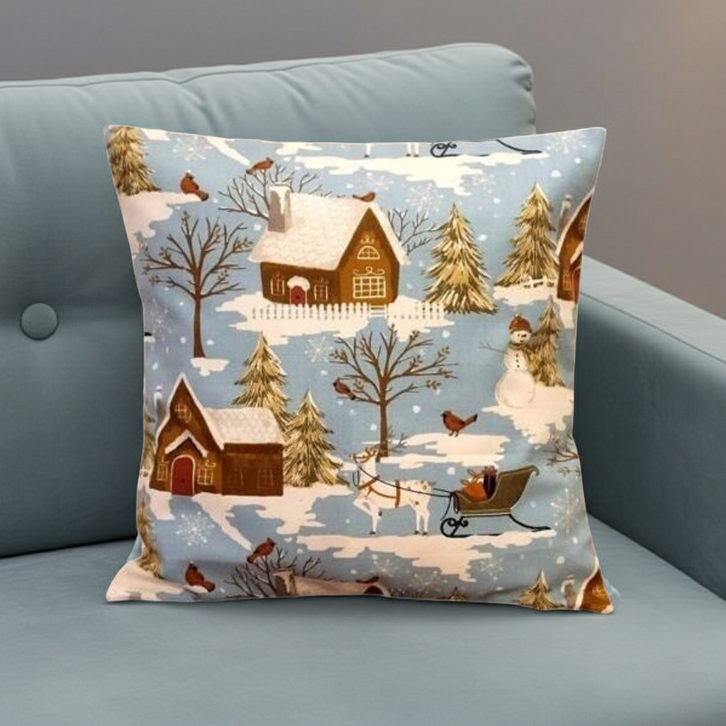 Christmas Scene Cushion Cover