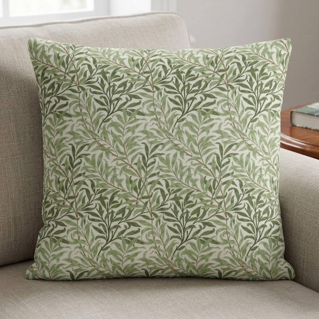 William Morris Willow Bough Sage Green Cushion Cover
