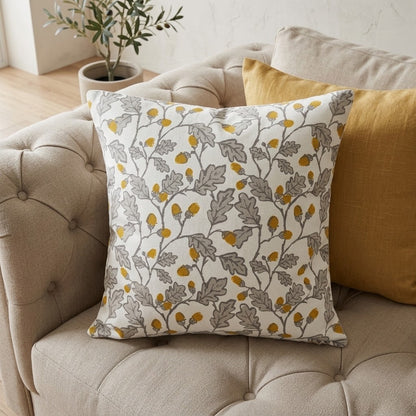 Acorn Trail Natural Cushion Cover